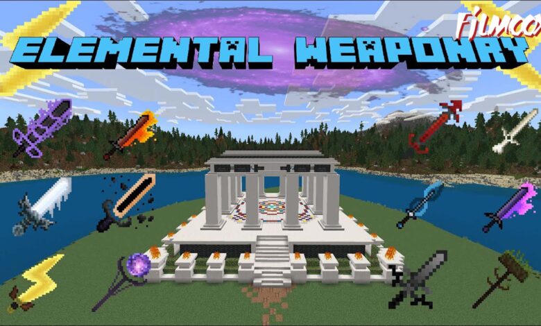 ماين كرافت مود Elemental Weaponry