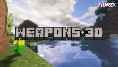 ماين كرافت مود Weapons+3D