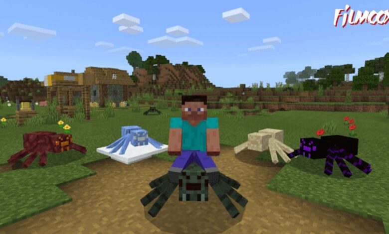 ماين كرافت مود Mountable Spiders