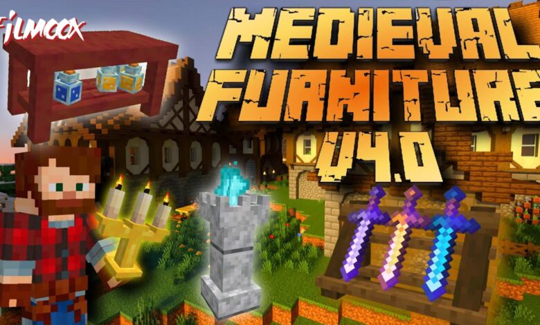 ماين كرافت مود Medieval Furniture