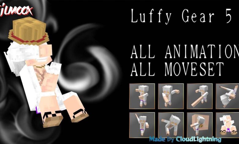 ماين كرافت مود Luffy Gear 5