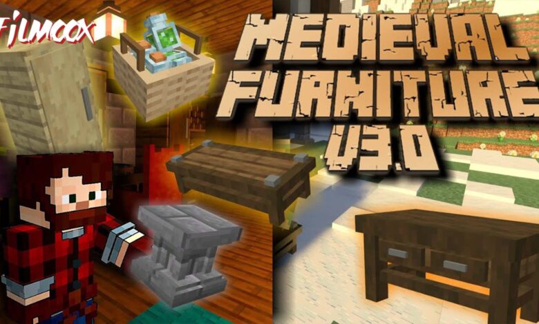 ماين كرافت مود Medieval Furniture