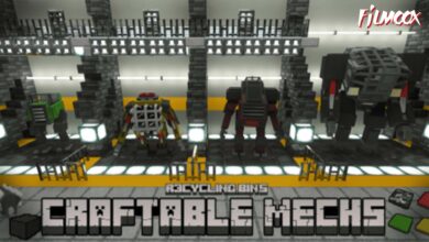 ماين كرافت مود Custom Craftable Mech