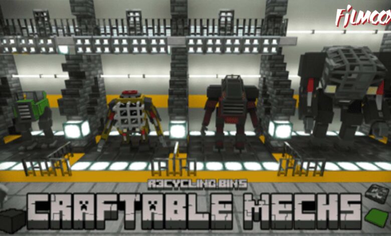 ماين كرافت مود Custom Craftable Mech