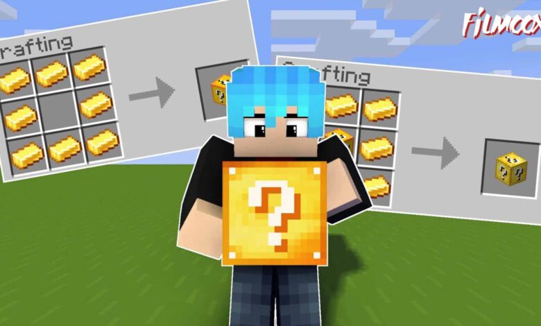 ماين كرافت مود Realistic Lucky Block
