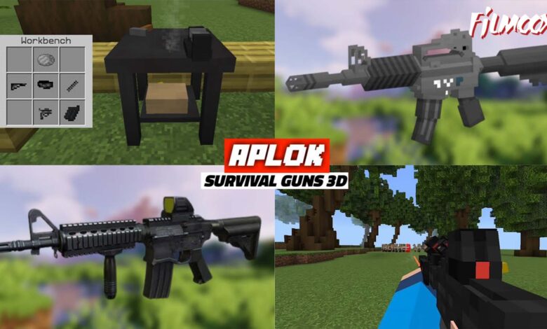 ماين كرافت مود Aplok Guns