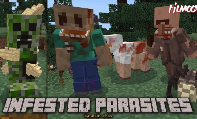 ماين كرافت مود Infested Parasites