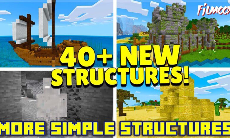 ماين كرافت مود More Simple Structures v1