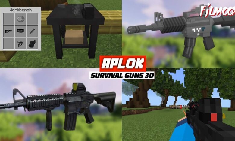 ماين كرافت مود Aplok Guns