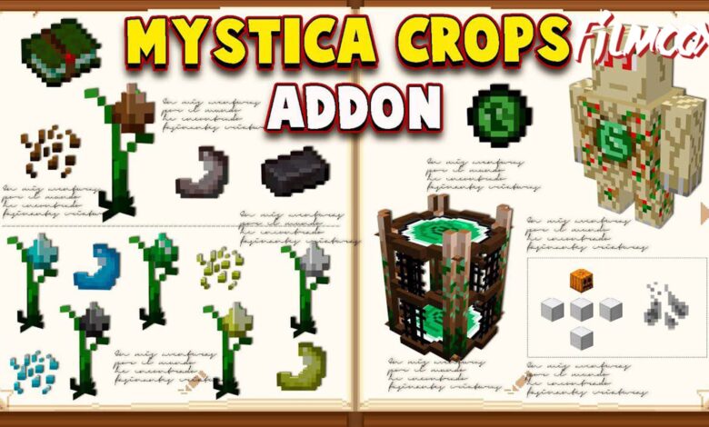 ماين كرافت مود Mystica Crops